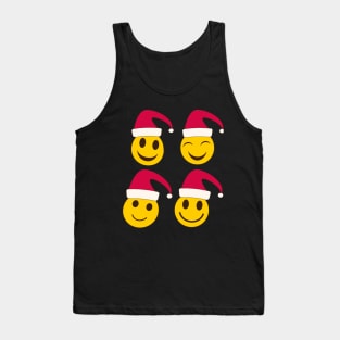 Santa Christmas Smileys Tank Top